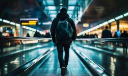 Eine Bergsport -Reise in ferne Länder beginnt meist am Flughafen