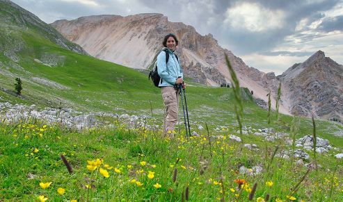Unterwegs am Berg mit der Softshelljacke