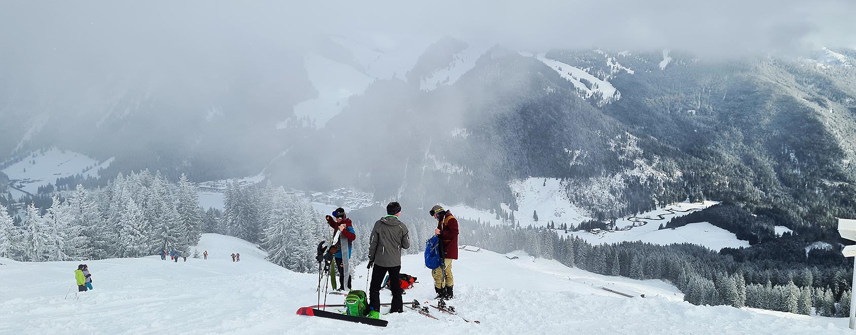 Skitourengehen auf Pisten