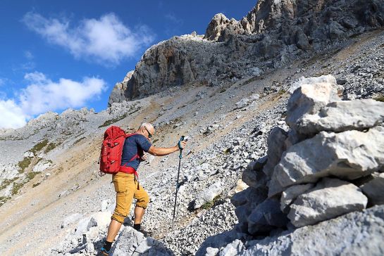 Gerölliger Gipfelanstieg