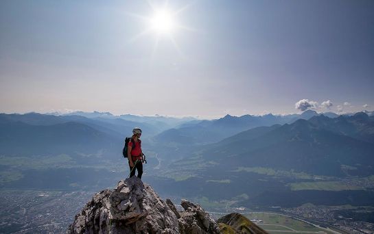 Klettern am Südgrat mit Traumblick