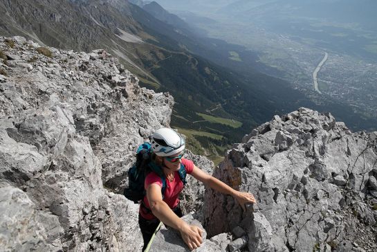 Lockeres Klettern am Südgrat der Vorderen Brandjochspitze