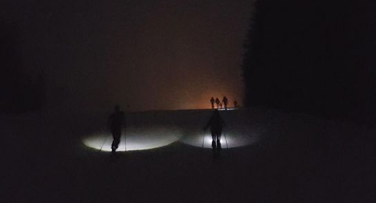 Nachskitour mit Stirnlampe